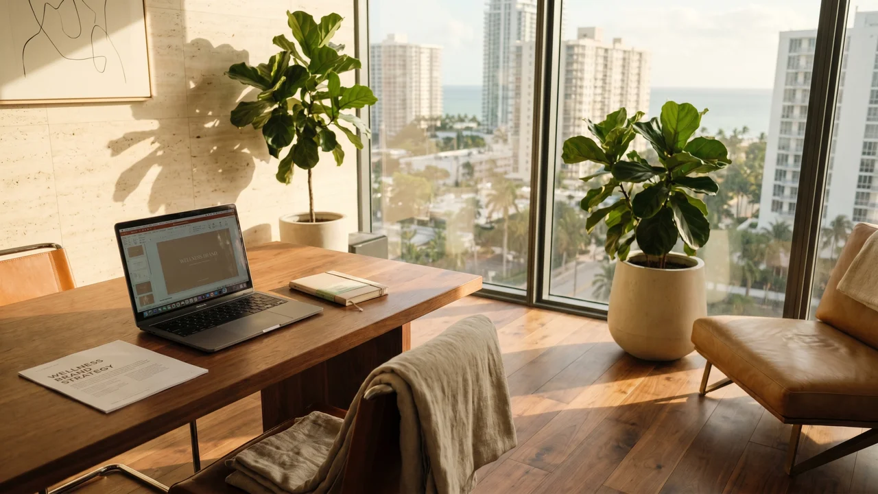 Alex Evans, founder of Raging Agency, at Miami headquarters