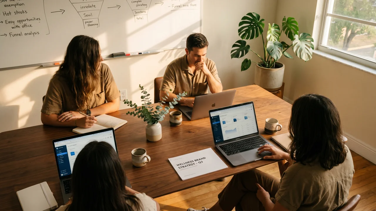 Raging Agency wellness marketing team at work on paid ads and SEO campaigns