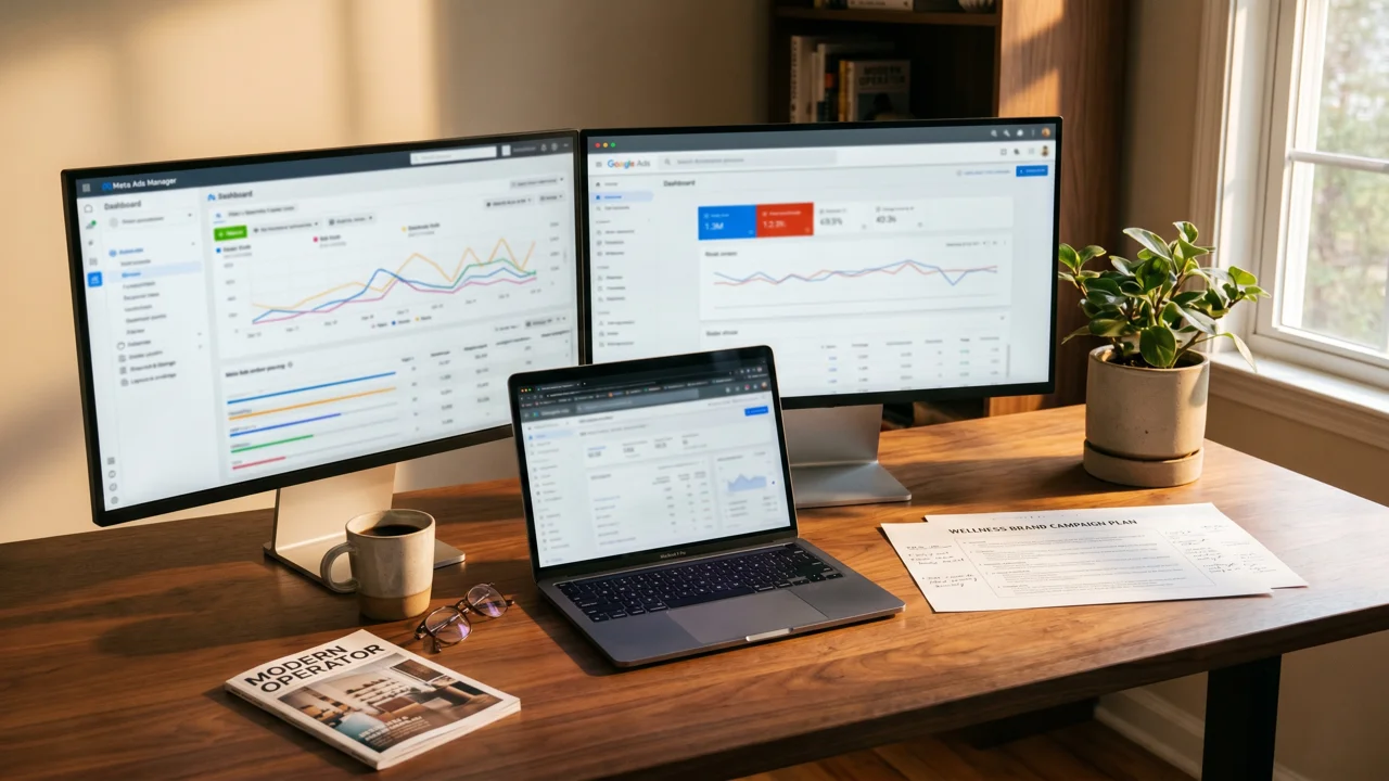 Health and wellness digital marketing agency running multi-channel campaigns for wellness brands